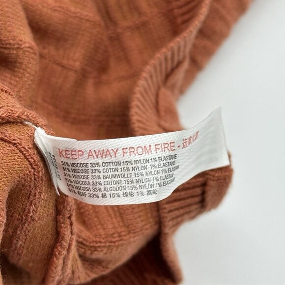 Free People Beach Short N Sweet Size Large Ambered Coral Sweater Minidress NWOT - Picture 7 of 13